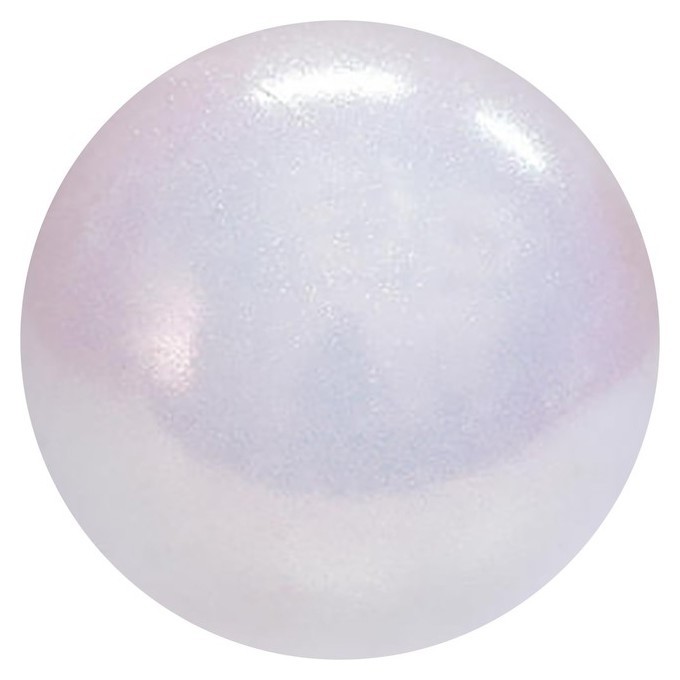 Мяч гимнастический Pastorelli New Generation Glitter, 18 см, Fig, цвет белый голографический HV