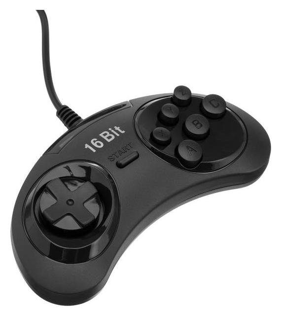 Геймпад Sega 16-bit, 6 кнопок, черный
