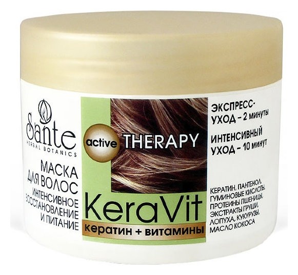 Маска для волос Восстановление и питание KeraVit Sante Naturkosmetik