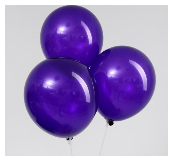Шар латексный 12", пастель, набор 5 шт., цвет фиолетовый  Leti
