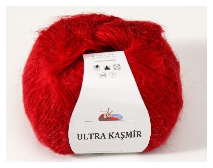 

Пряжа "Ultra Kasmir" 75% акрил, 25% альпака 175м/50гр (56806), Красный