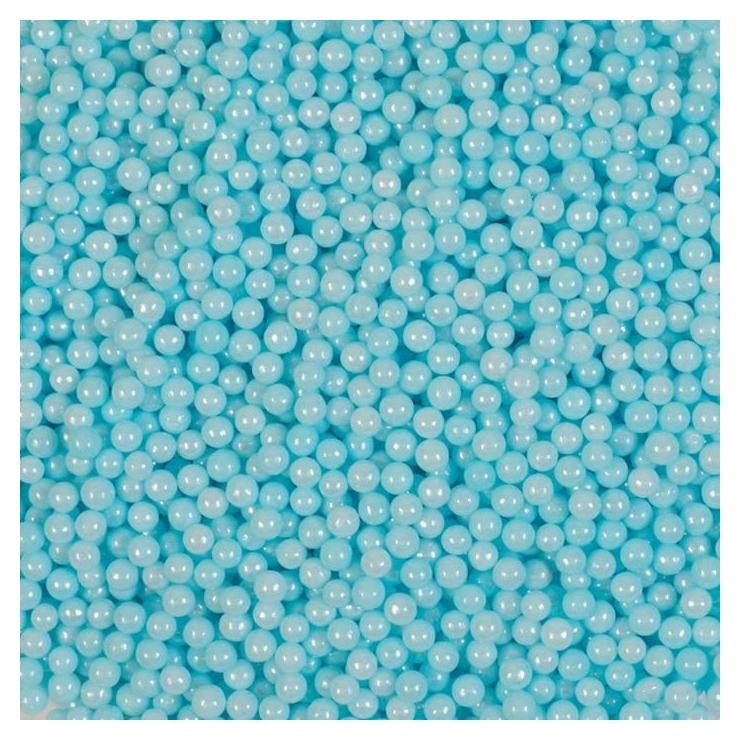 Кондитерская посыпка "Сахарные шарики" 4 мм, голубые перламутровые, 50 г Caramella