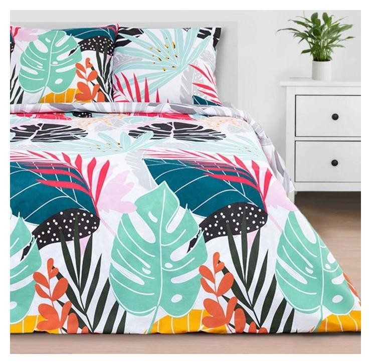 

Постельное белье "Этель"  сolored Tropics 200 *217 см, 220*240 см, 70*70 см -2 шт, Разноцветный
