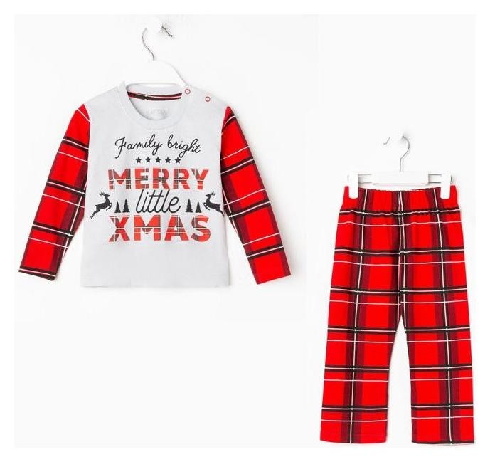 

Пижама детская Kaftan "X-mas" р. (122-128, Красный