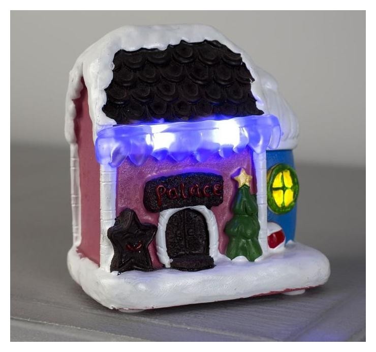 

Фигура керамическая световая "Сказочный домик" 10., 3 Led, ааа*3 (Не в компл), мульти