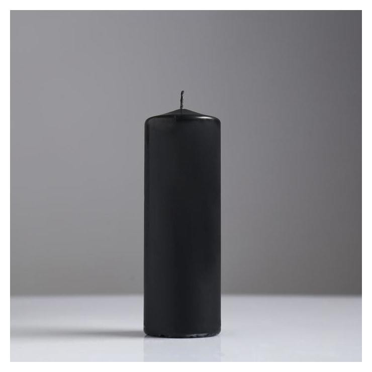 Свеча классическая, 5х15 см, черная лакированная