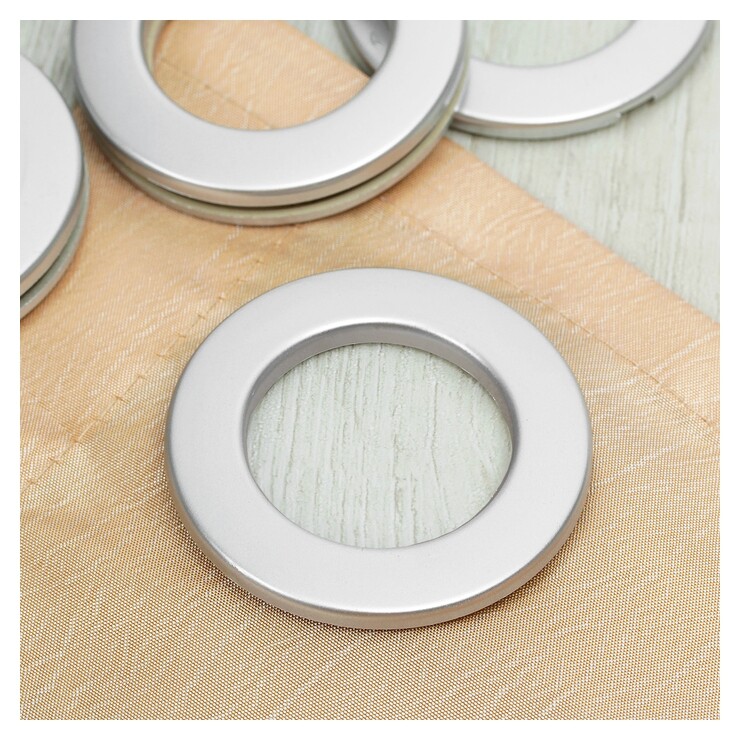 Люверсы для штор, D = 3,1/5,5 см, 10 шт, цвет серебряный  Onlitop