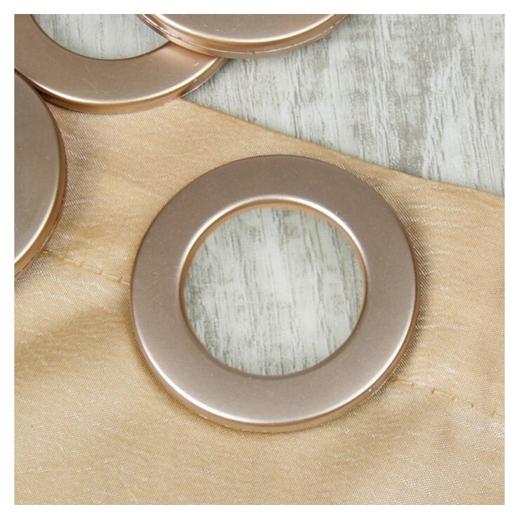 Люверсы для штор, D = 3,1/5,5 см, 10 шт, цвет медный  Этель