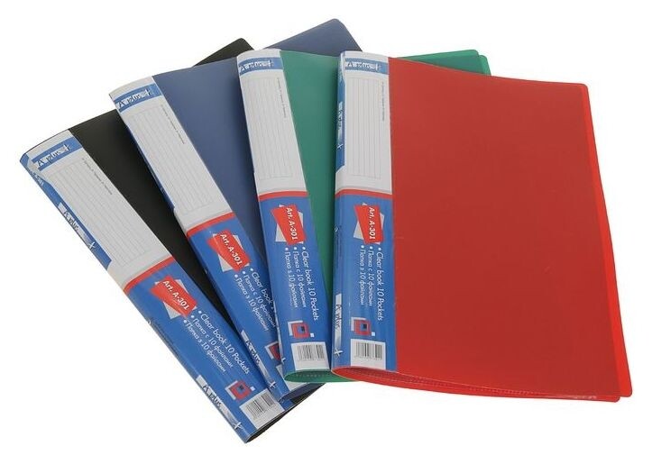 Папка формат А4 с 10 прозрачными файлами  Calligrata