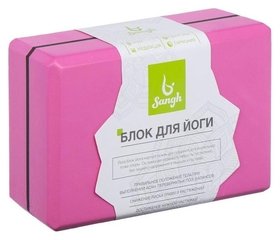 Блок для йоги 23 х 15 х 8 см, вес 120 гр, цвет розовый Sangh