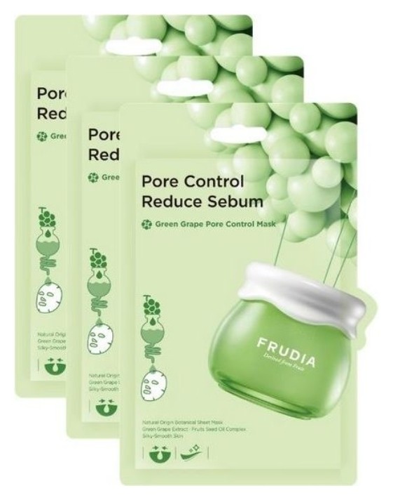 Маска с зеленым виноградом для лица себорегулирующая Pore Control Mask Frudia Green Grape