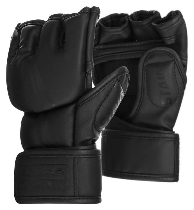 Перчатки для ММА Boybo Stain, флекс, цвет чёрный, размер XXS