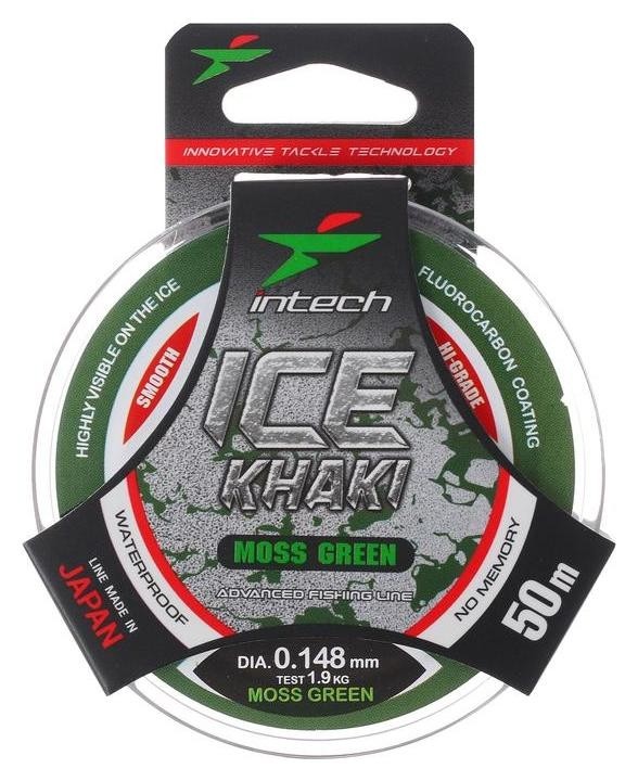 

Леска Intech Ice Khaki Moss Green 0,148, 50 м, Зелёный
