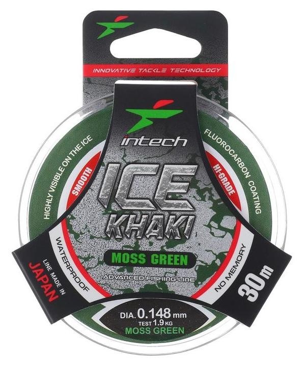 

Леска Intech Ice Khaki Moss Green 0,148, 30 м, Зелёный