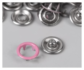 Кнопки рубашечные, D = 9,5 мм, 10 шт, цвет розовый 