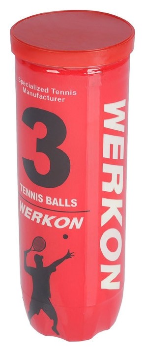 Мяч для большого тенниса Werkon 989, с давлением, набор 3 шт