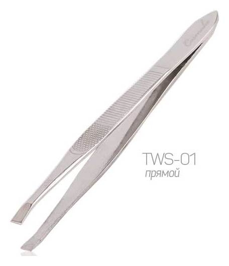 Пинцет серебро прямой (TWS-01)