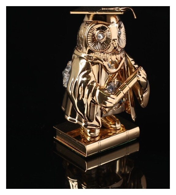 Сувенир «Сова магистр», 4×4×7,5 см, с кристаллами сваровски  Swarovski Elements