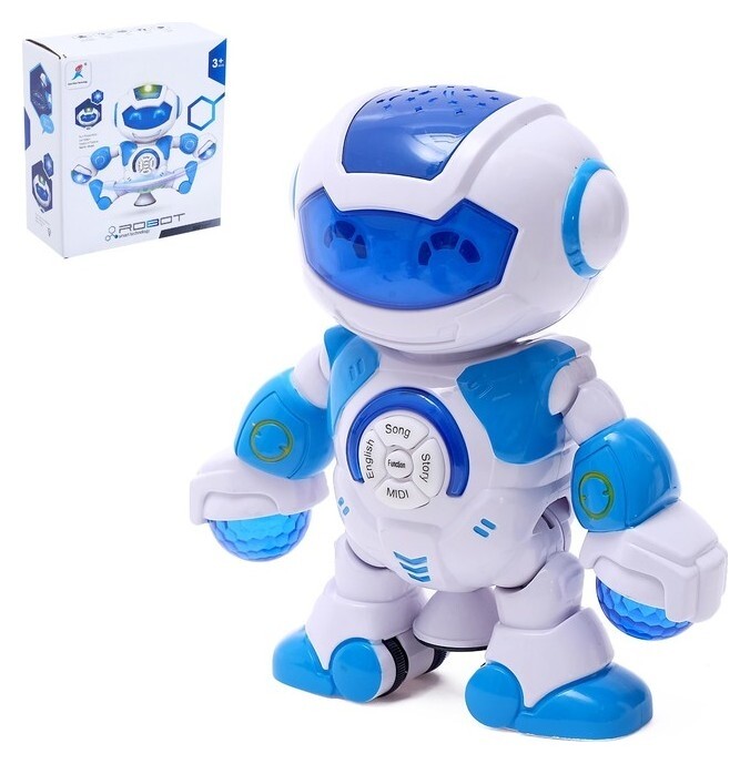 Робот «Весельчак», звуковые эффекты, с проектором 