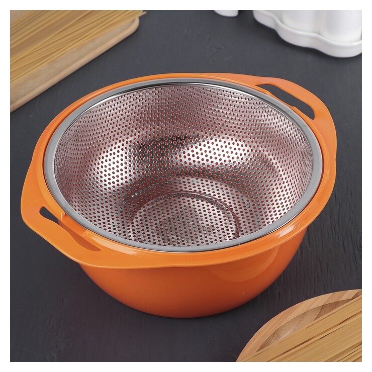 Дуршлаг с миской «Радуга», D=25 см  