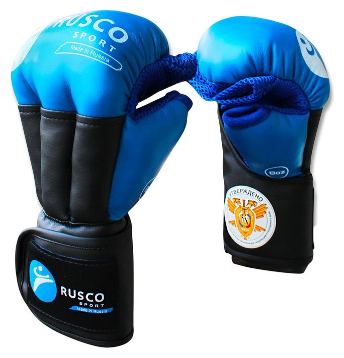 

Перчатки Rusco Sport для рукопашного боя Pro, 12 унций, цвет синий