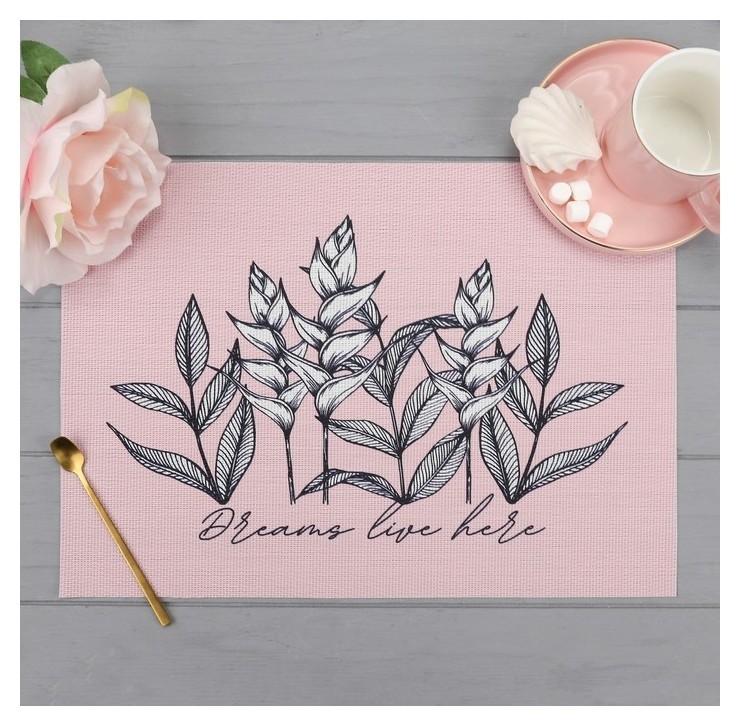 

Салфетка на стол "Dreams", пвх, 40х29 см, Розовый