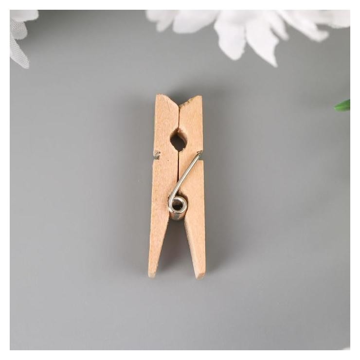 

Прищепки декоративные "Классика" (Набор 20 штук) 3,5 см, дерево, Бежевый