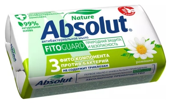 Мыло туалетное FitoGuard антибактериальное Ромашка   Absolut