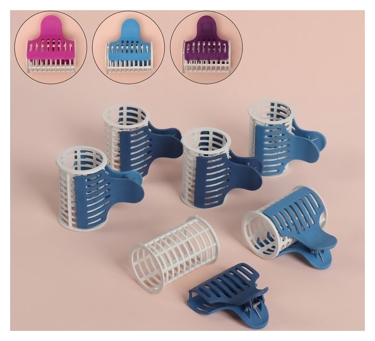 Бигуди с крабом диаметр 3,8 см VaLexa