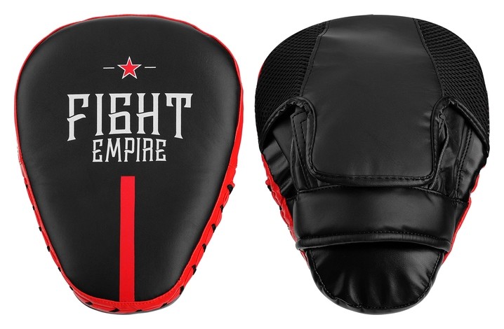 

Лапа боксёрская Fight Empire Pro, 1 шт., цвет чёрный/красный