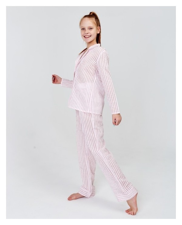 Брюки пижамные для девочки Minaku: Light Touch цвет розовый, рост 134
