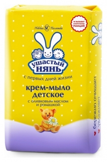 Детское крем-мыло с с оливковым маслом и ромашкой Невская косметика