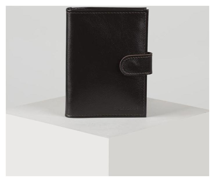 

Обложка для автодокументов из натуральной матовой кожи, с застежкой Цвет коричневый