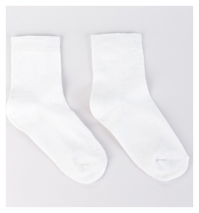 Носки детские, цвет белый, размер 18-20