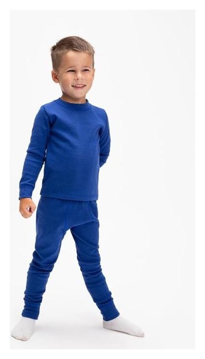 Комплект для мальчика термо (Лонгслив, кальсоны), цвет тёмно-синий, рост 146 см (40)