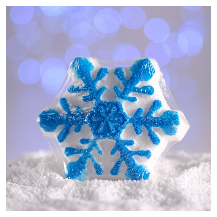 Бурлящая соль для ванны с ароматом миндаля Снежинка  Мой выбор