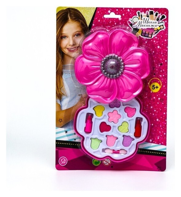 Набор косметики для девочки Цветок тени с блестками  Выбражулька