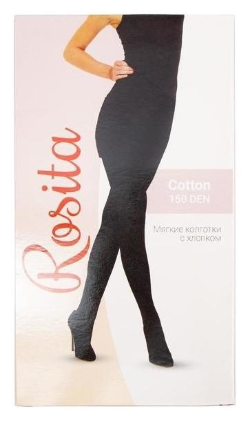 

Колготки теплые женские Cotton 150 цвет чёрный, р-р
