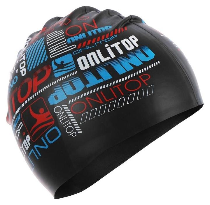 

Шапочка для плавания Onlitop Sport, взрослая, силикон, Микс