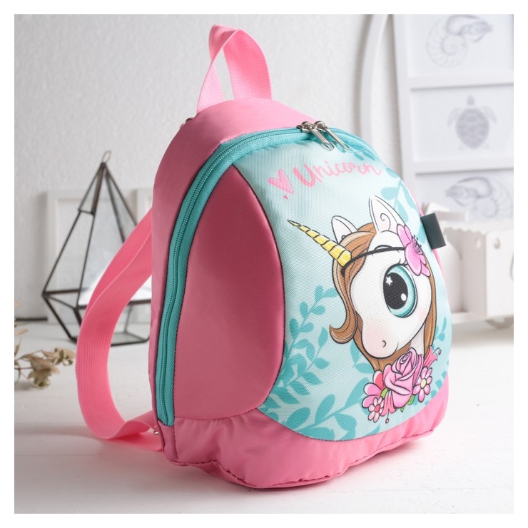 Рюкзак детский отдел на молнии цвет розовый Unicorn