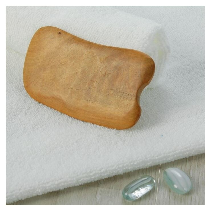 Массажёр гуаша Пластинка деревянный  