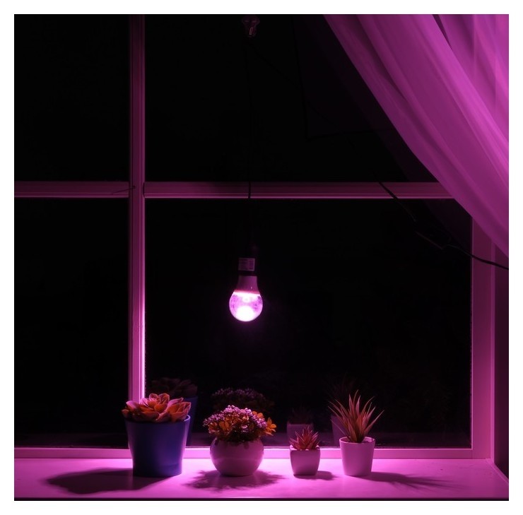 Светильник для растений 9 Вт, 7 мкмоль/с, провод 1,7 метра с выключателем, липучка на окно