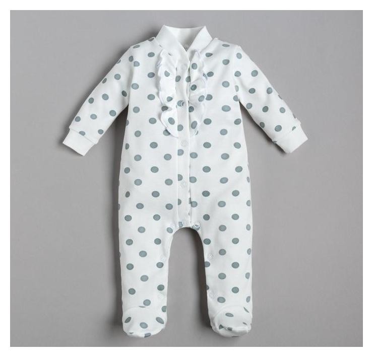 

Комбинезон крошка Я "Горошек", белый, рост 68-74 см