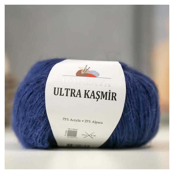 

Пряжа "Ultra Kasmir" 75% акрил, 25% альпака 175м/50гр (56819), Синий