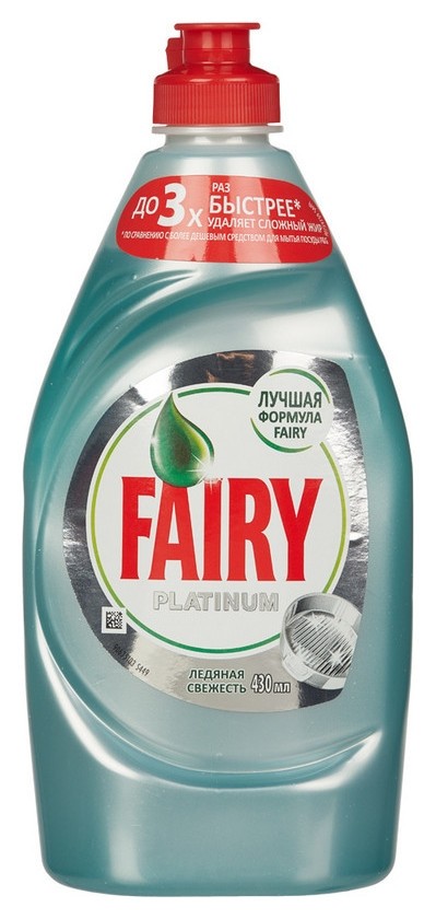 Средство для мытья посуды Fairy Platinum ледяная свежесть 430мл  Fairy