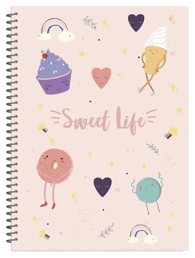 

Бизнес-тетрадь а4,96л,кл,гр,мат.лам. Attache Selection Sweet Life сладости