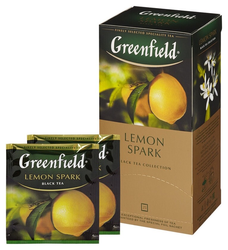 Чай Greenfield Lemon Spark черный фольгир.25пак/уп 0711-10  Greenfield