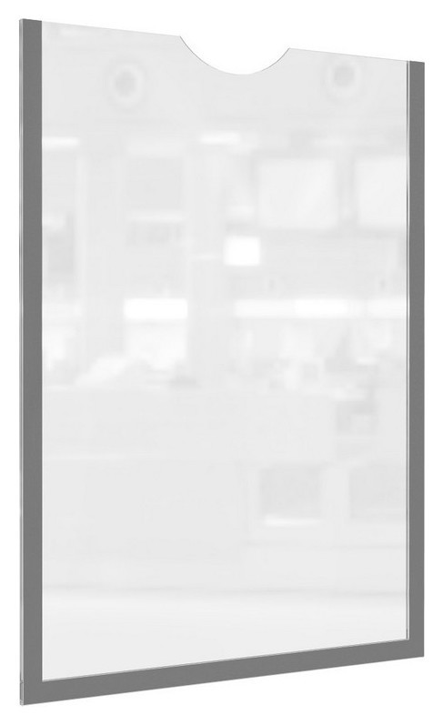 

Карман настенный Attache А4 вертикальный для информ на скотче 10шт/уп, Прозрачный/серый