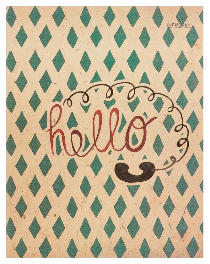 

Тетрадь общая Kroyter а5,48л,клетка,скрепка Hello арт.06265