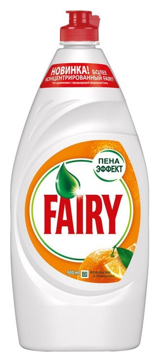Средство для мытья посуды Fairy лимон/апельсин и лимонник 900мл  Fairy